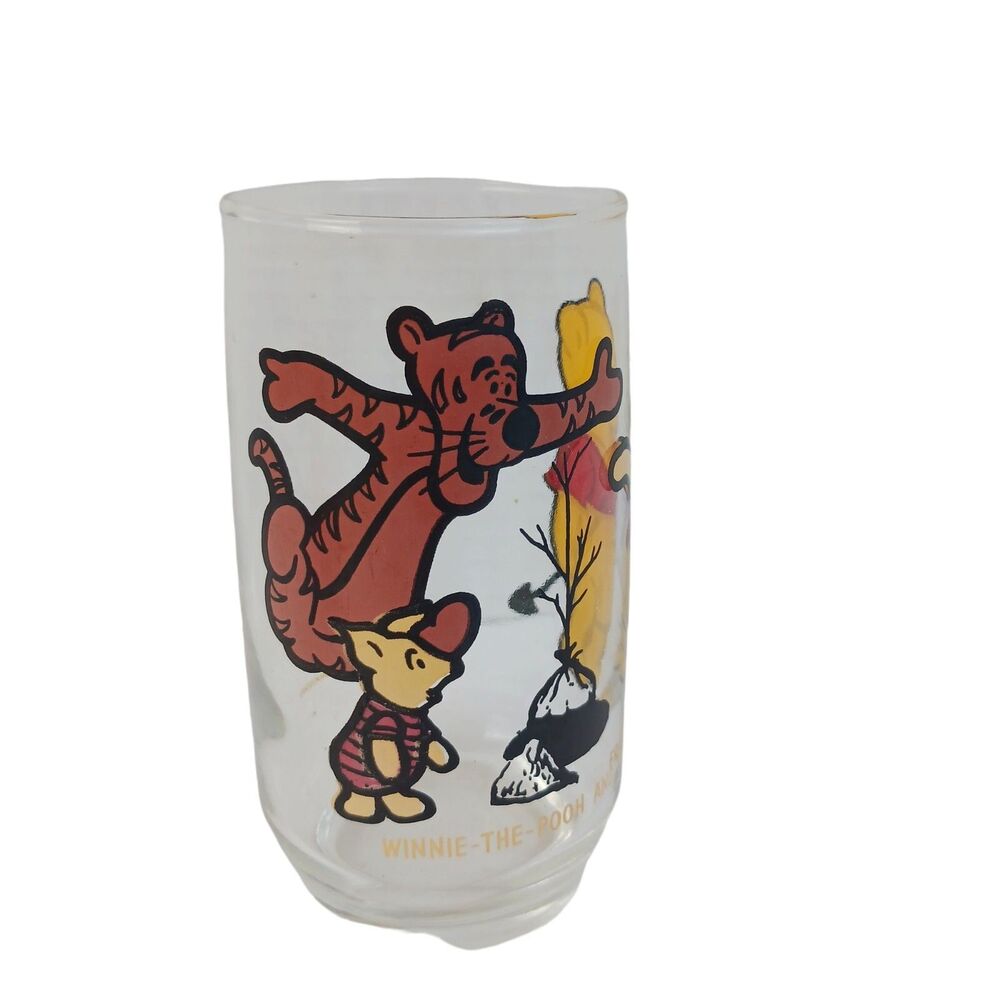 Sears Winnie the Pooh and Friends Drinking Glass 1970s Disney Tigger Piglet
